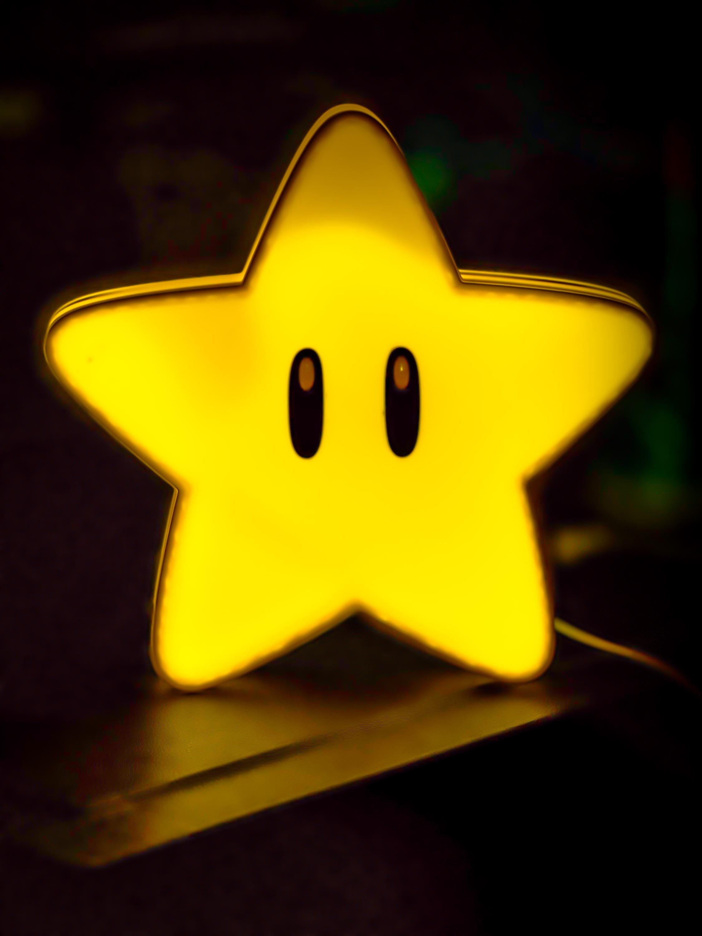 Mario Star Lightbox – Retro Gaming LED Lamp – Super Mario Bros Gift – Nerd Room Decor – Geeky Night Light