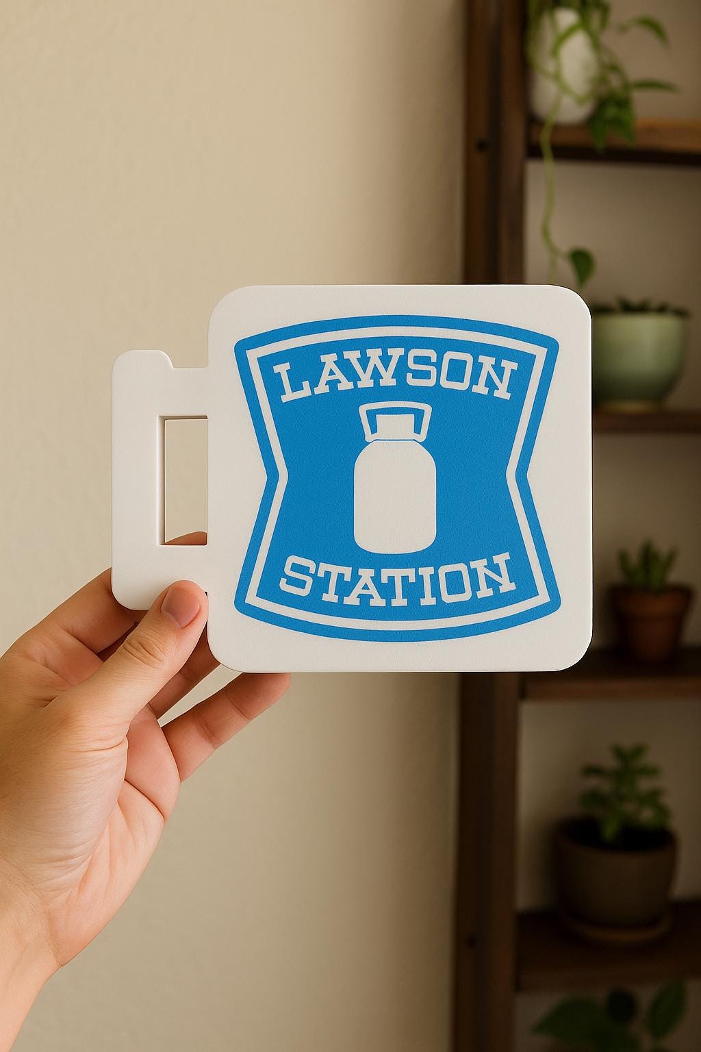 Lawson Station Magnet Lightbox | Retro Japanese Convenience Store Sign | USB Rechargeable | 3D Printed Mini LED Wall Decor
