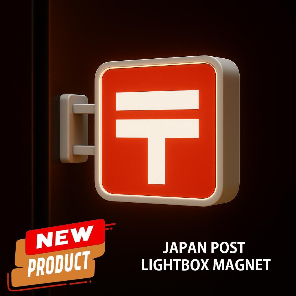 Japan Post Lightbox Magnet NEW Release| Japanese Postal Sign Neon Miniature | Neo Tokyo Street Aesthetic