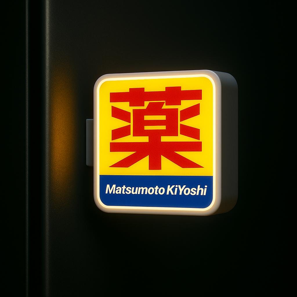 Matsumoto Kiyoshi LED Fridge Magnet: Tokyo Drugstore Lightbox, Retro Japan Decor
