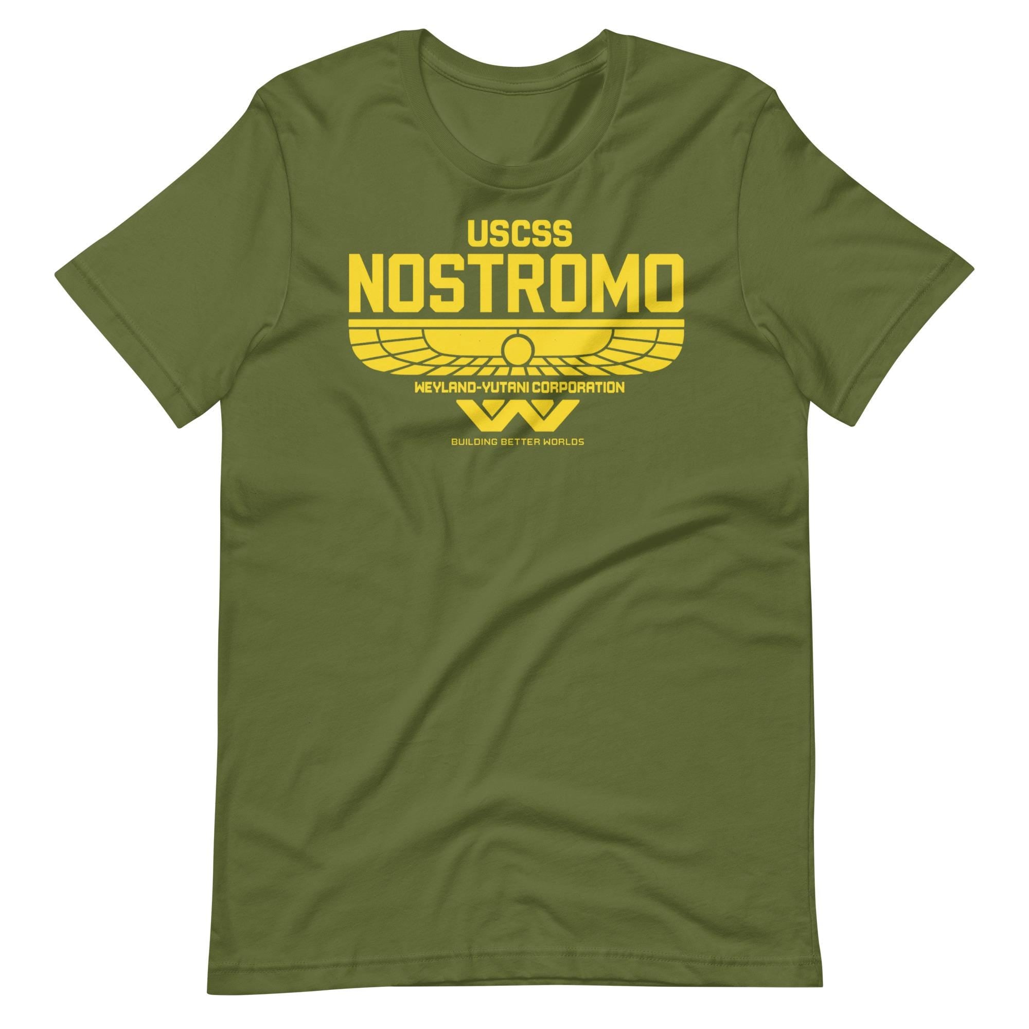 Weyland-Yutani Alien T-Shirt | Nostromo Sci-Fi Corporate Logo Tee | Alien Movie Fan Gift