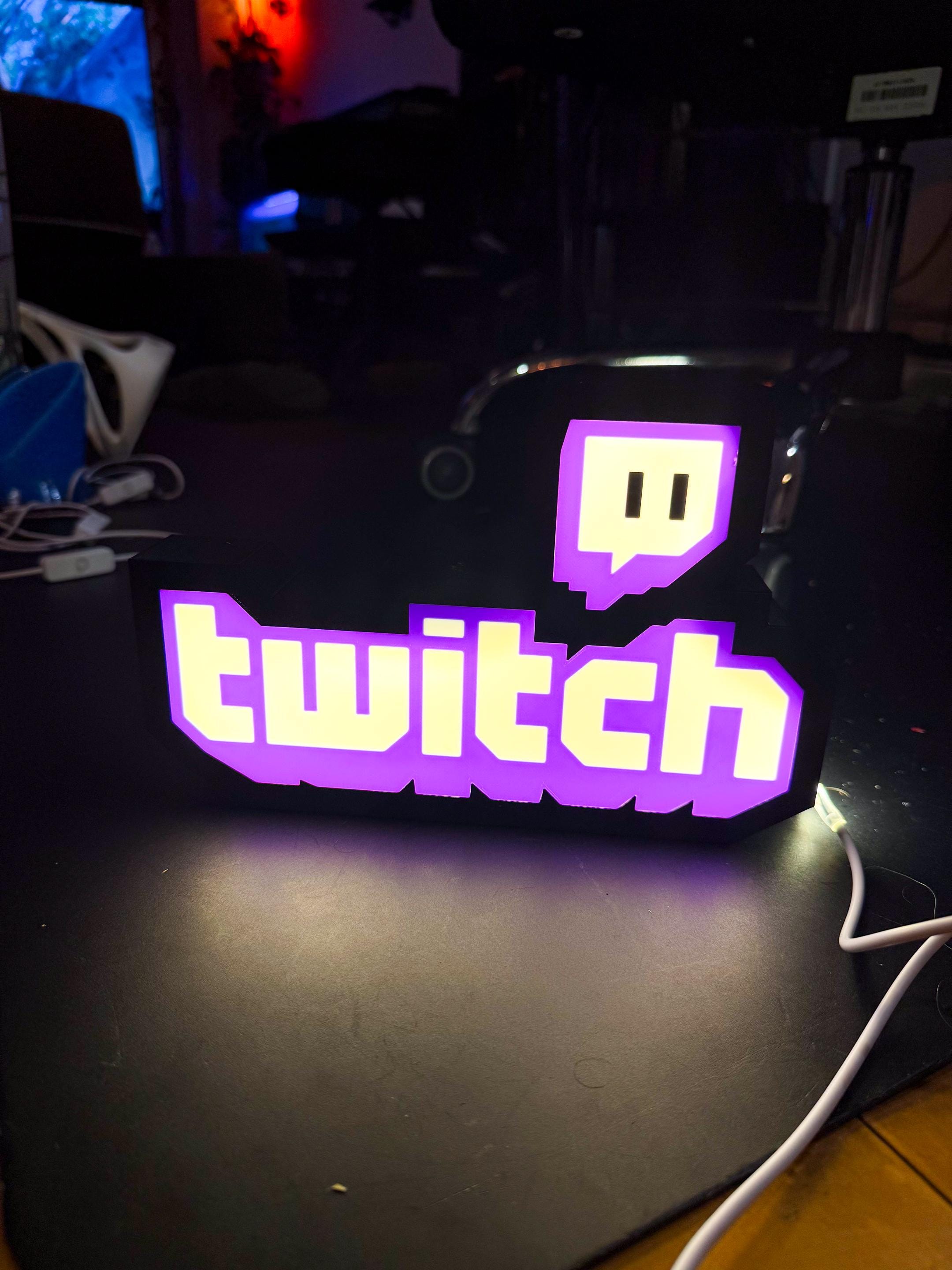 Twitch Lightbox – 3D Printed LED Sign for Gamers, Streamers & Fans