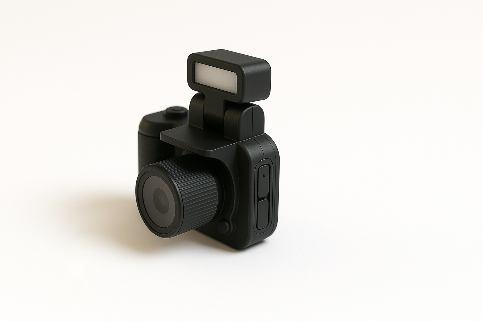 black retro digital camera with LCD screen