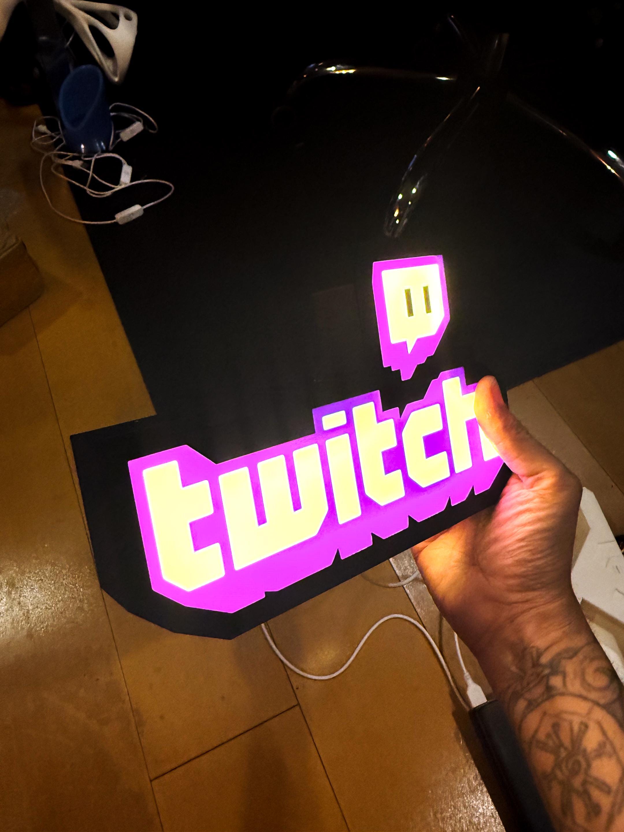 Twitch Lightbox – 3D Printed LED Sign for Gamers, Streamers & Fans