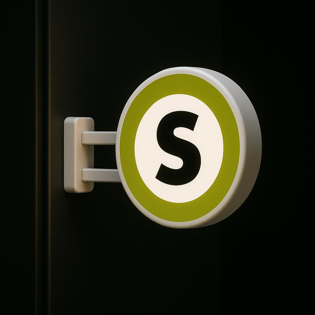 Tokyo Metro Namboku Line LED Magnet: Green Subway Sign Lightbox