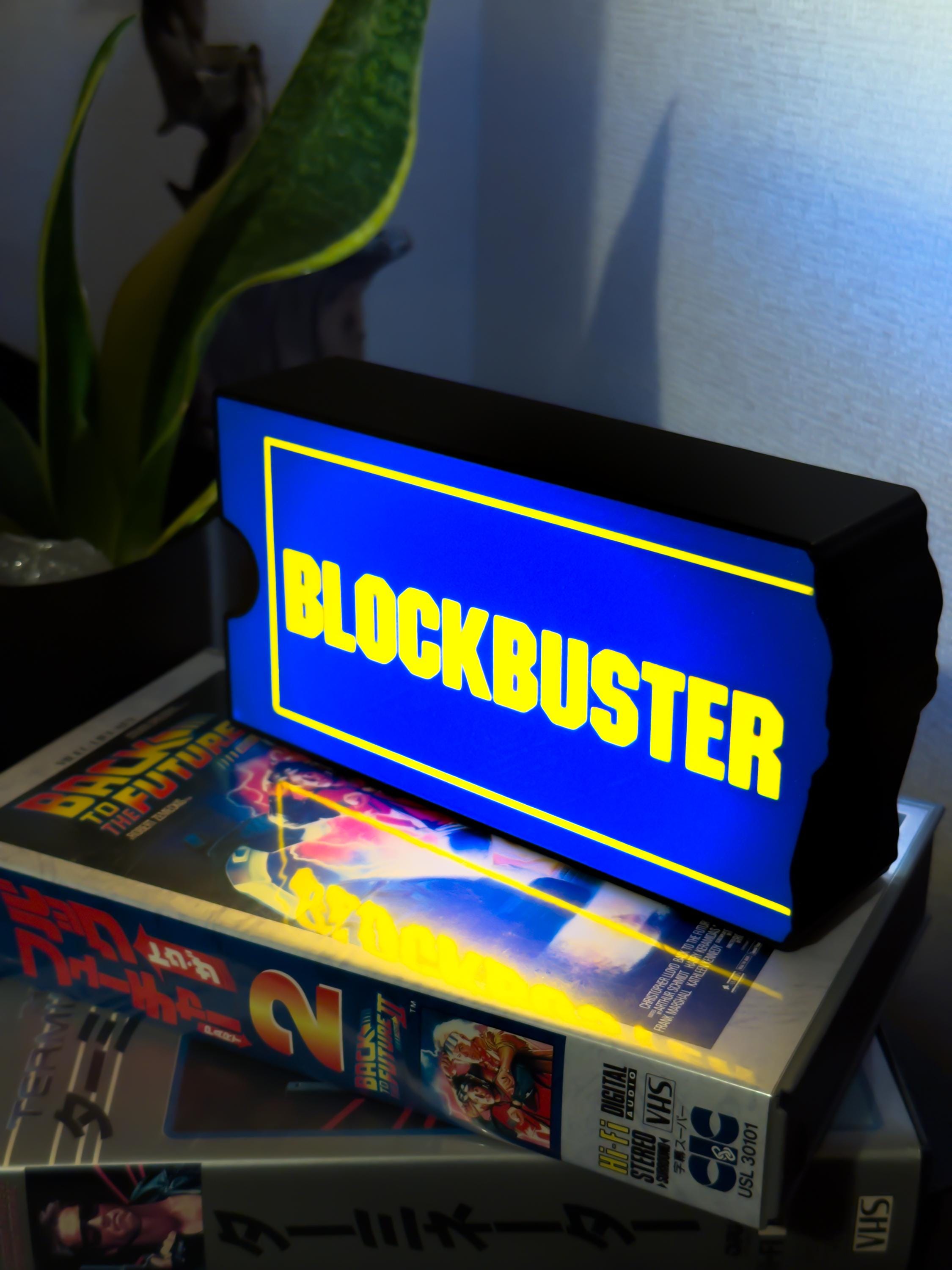 Blockbuster Video Lightbox – Retro 90s Movie Store Sign | Handmade 3D Printed LED Desk Lamp