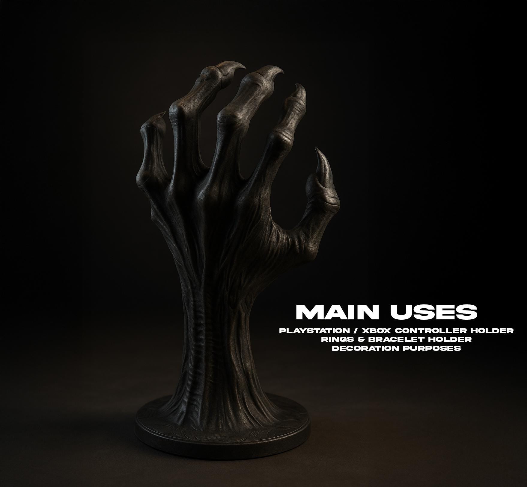 Alien Monster Claw Controller Stand: Giger-Inspired 3D Printed Gamepad Holder