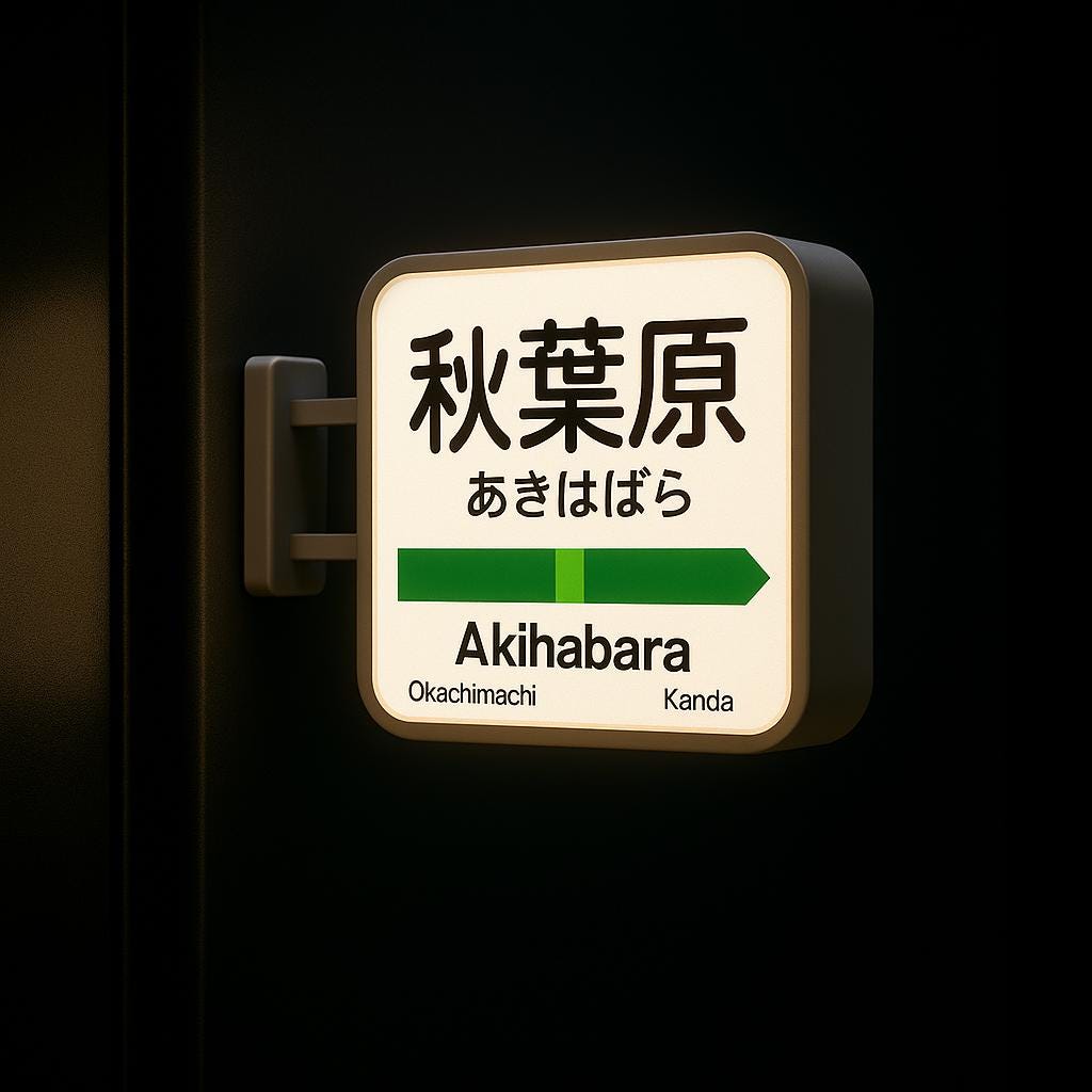 Akihabara Station Lightbox Magnet | Capital of Anime Sign | NEW Release Tokyo Otaku Souvenir