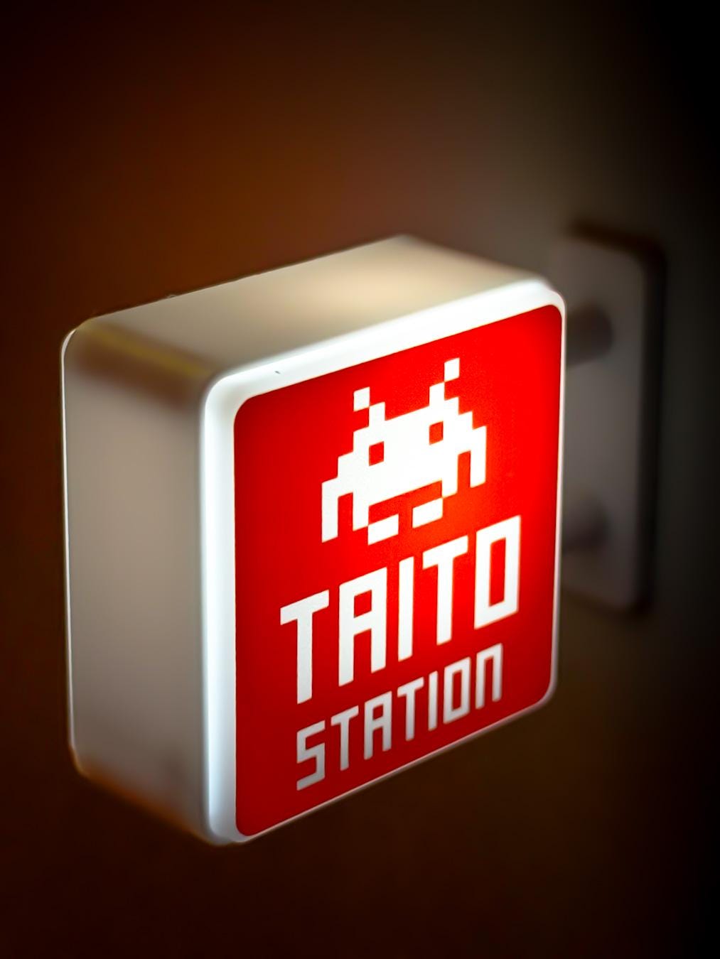 Taito Station Lightbox Magnet | Japanese Arcade Game Center Sign | NEW Release Retro Gamer Collectible