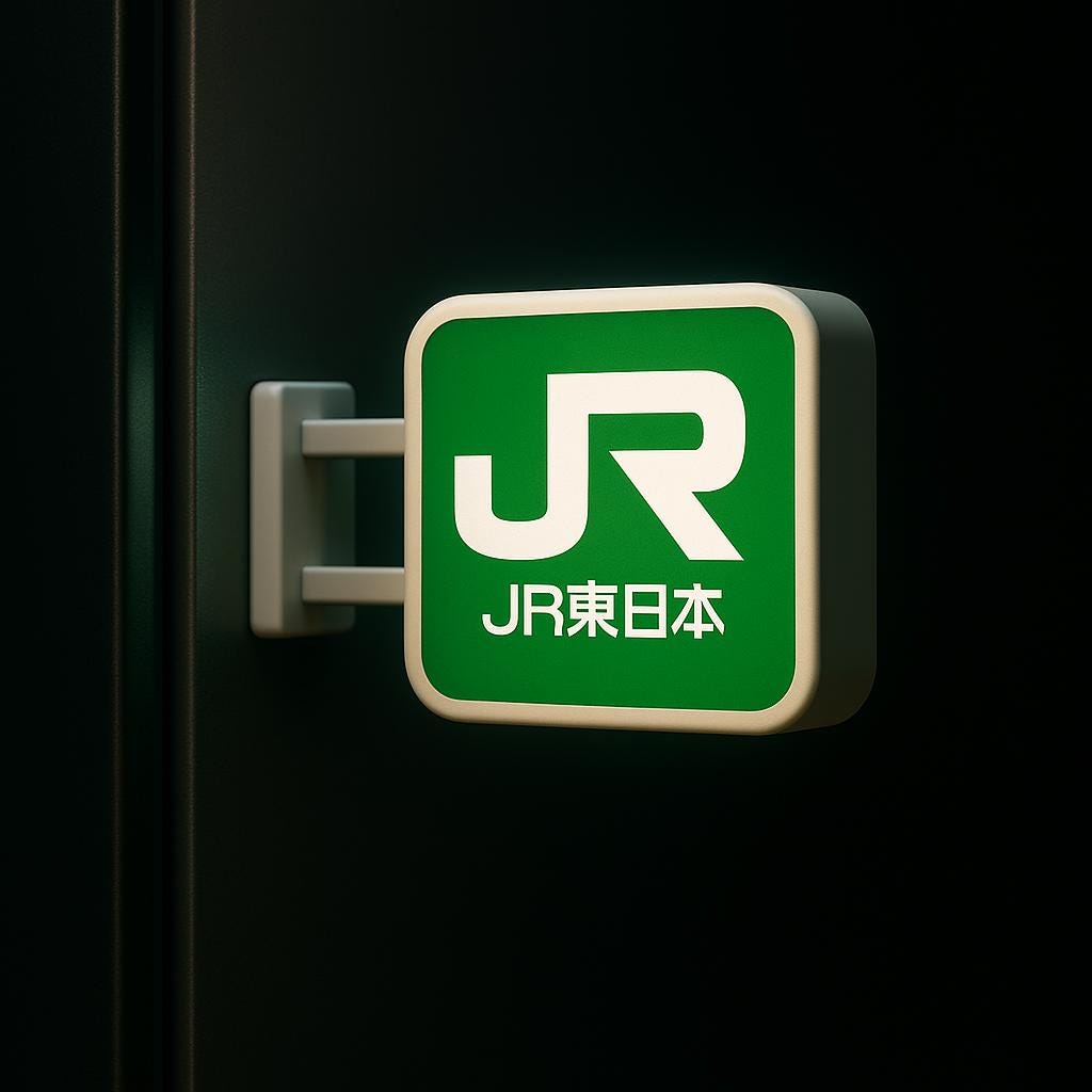 JR East Fridge Magnet – LED Light Up Train Sign, JR東日本 Neon Magnet, Japan Railway Inspired Mini Lightbox for Fridge or Desk