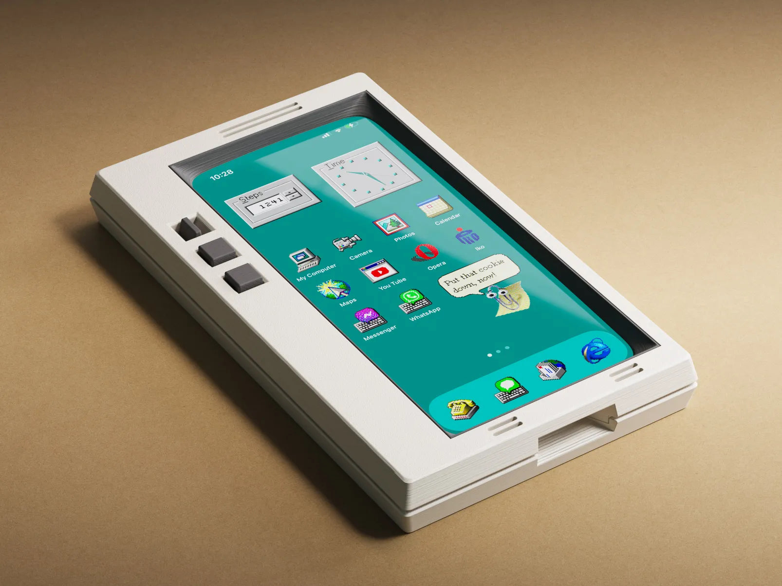 RetroVizion™ Windows 95-Inspired Retro iPhone Case – Licensed 3D Printed Design