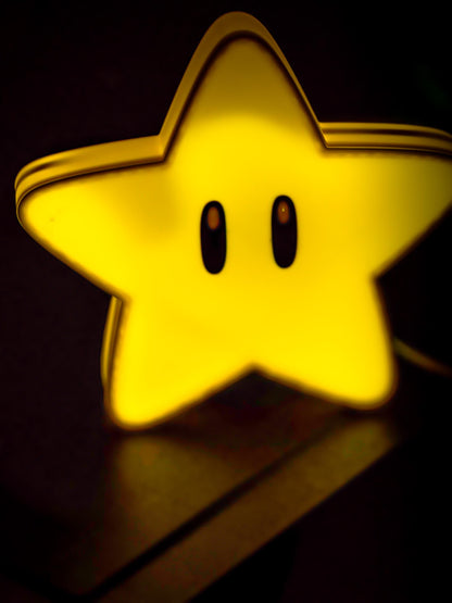 Mario Star Lightbox – Retro Gaming LED Lamp – Super Mario Bros Gift – Nerd Room Decor – Geeky Night Light