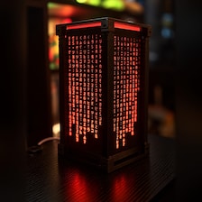 Matrix Red Lamp | 3D Printed Cyberpunk Light | Sci-Fi Decor