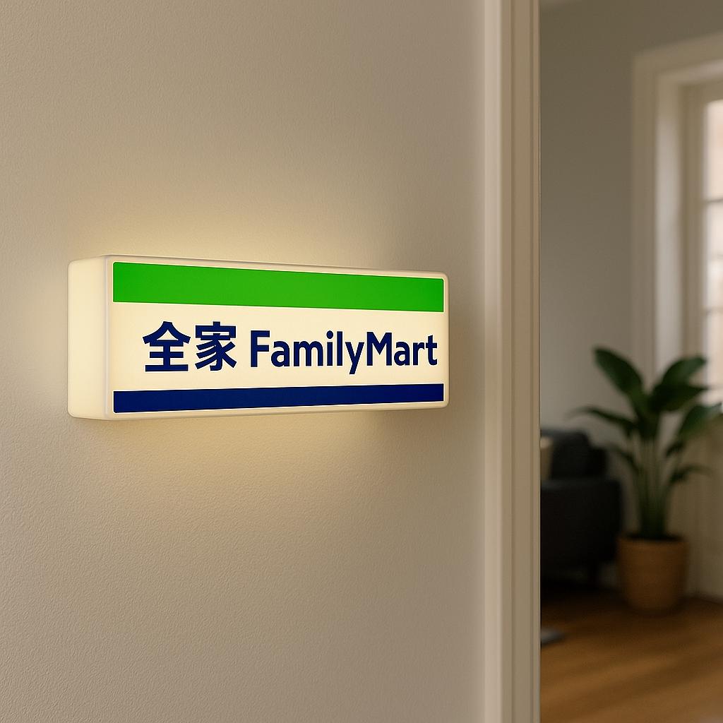 Family Mart Lightbox | 3D Printed Japanese Konbini Night Lamp | Retro Anime Decor | Cyberpunk Tokyo LED Sign