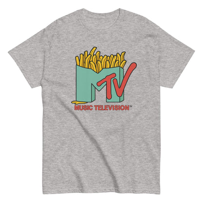 MTV French Fries Edition T-Shirt — Retro 80s Music Television Graphic Tee | Vintage Pop Culture Streetwear