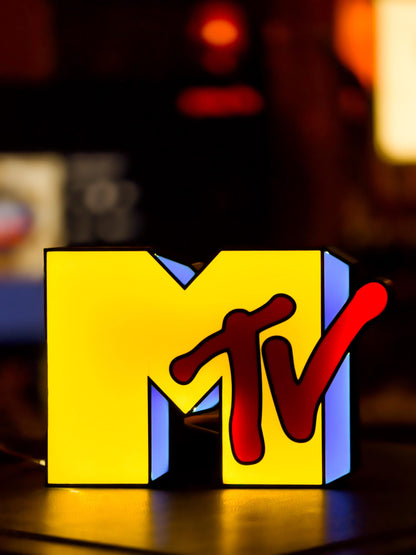 MTV Logo Lightbox | Retro led Sign | USB Powered Night Lamp | 80s 90s Music TV Decor