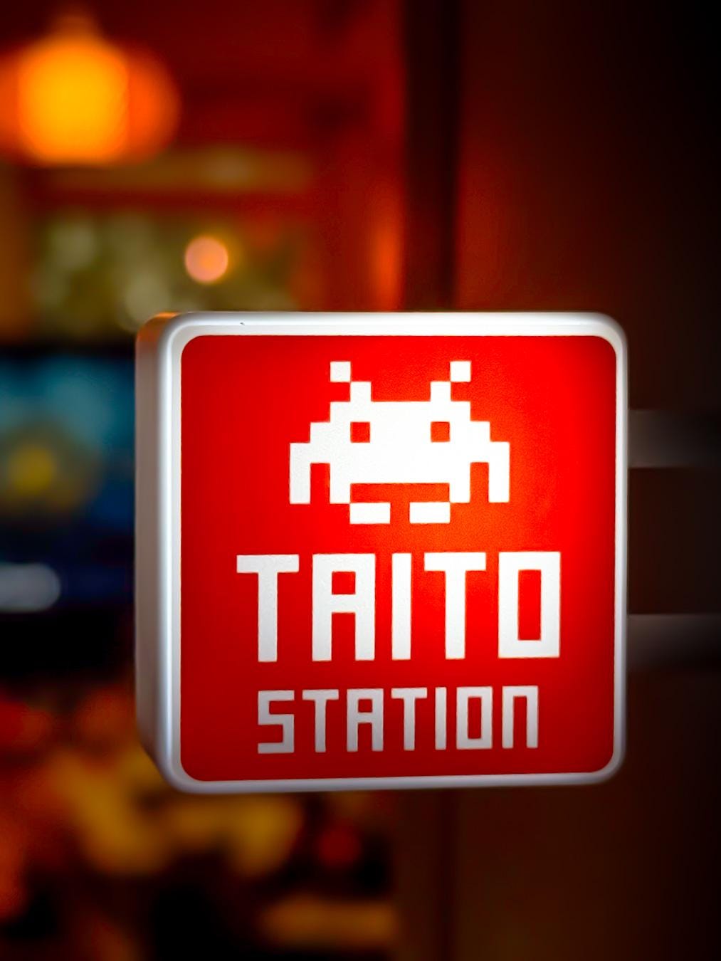 Taito Station Lightbox Magnet | Japanese Arcade Game Center Sign | NEW Release Retro Gamer Collectible