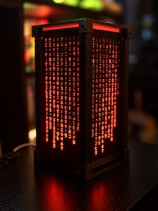 Matrix Red Lamp | 3D Printed Cyberpunk Light | Sci-Fi Decor