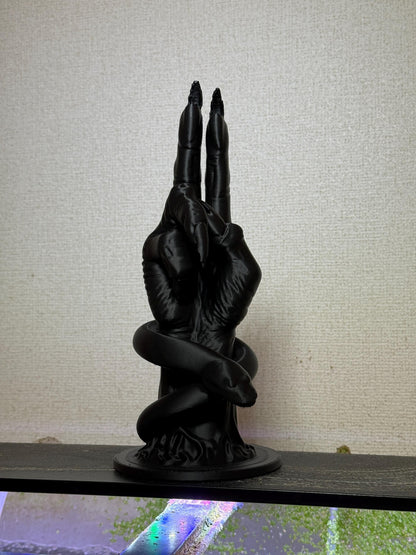 Baphomet Hand Statue with Serpent – Occult Home Decor | 3D Printed in Tokyo