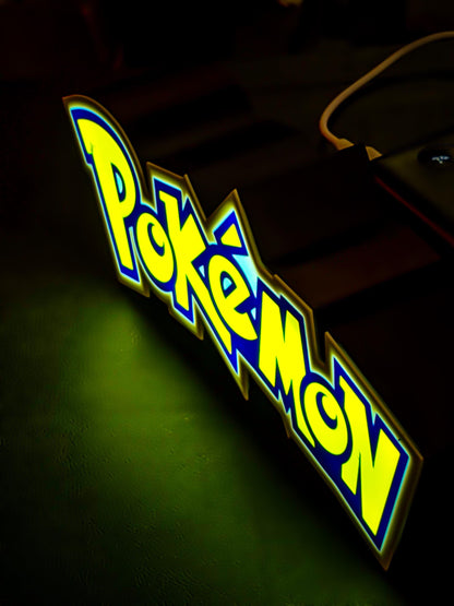 Pokemon LED Lightbox Sign - Hangable w/ USB Power