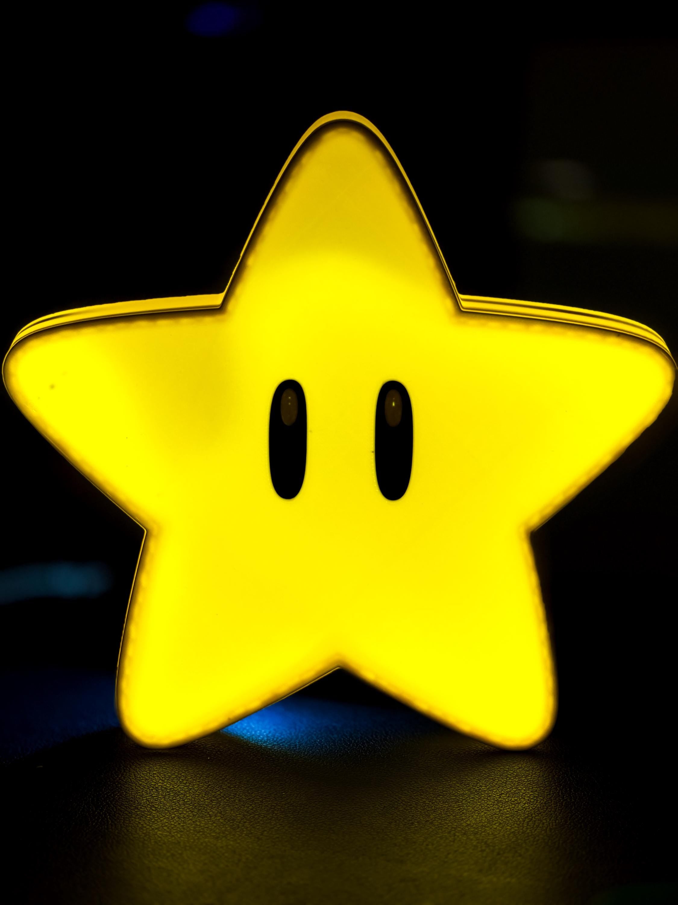 Mario Star Lightbox – Retro Gaming LED Lamp – Super Mario Bros Gift – Nerd Room Decor – Geeky Night Light