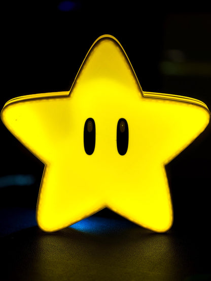 Mario Star Lightbox – Retro Gaming LED Lamp – Super Mario Bros Gift – Nerd Room Decor – Geeky Night Light