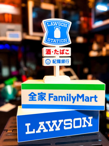 Lawson Lightbox | Retro Japanese LED Sign | USB Rechargeable Night Light | Tokyo Convenience Store Decor | 3D Printed Japan Gift