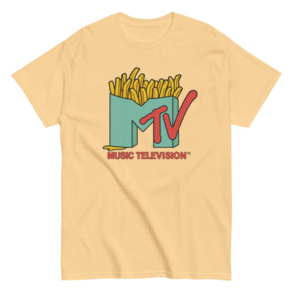 MTV French Fries Edition T-Shirt — Retro 80s Music Television Graphic Tee | Vintage Pop Culture Streetwear