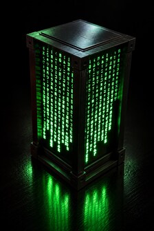 Matrix Lamp | 3D Printed Cyberpunk Light | Sci-Fi Decor