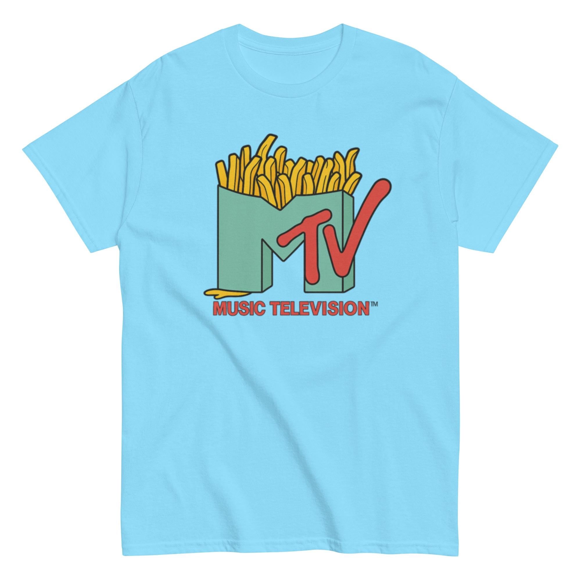 MTV French Fries Edition T-Shirt — Retro 80s Music Television Graphic Tee | Vintage Pop Culture Streetwear