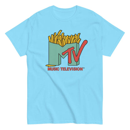 MTV French Fries Edition T-Shirt — Retro 80s Music Television Graphic Tee | Vintage Pop Culture Streetwear