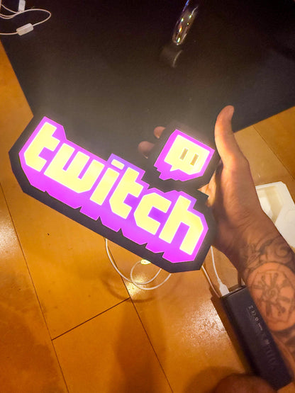 Twitch Lightbox – 3D Printed LED Sign for Gamers, Streamers & Fans