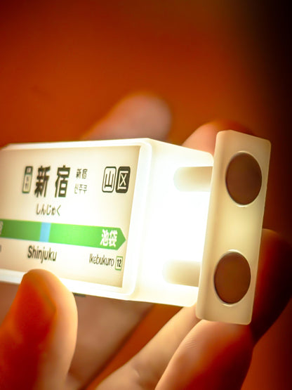 Shinjuku LED Magnet Lightbox – Yamanote Line Mini Japanese Train Sign