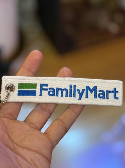 FamilyMart Embroidered Keychain – Japanese Konbini Retro Key Ring Collectible