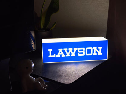 Lawson Lightbox | Retro Japanese LED Sign | USB Rechargeable Night Light | Tokyo Convenience Store Decor | 3D Printed Japan Gift
