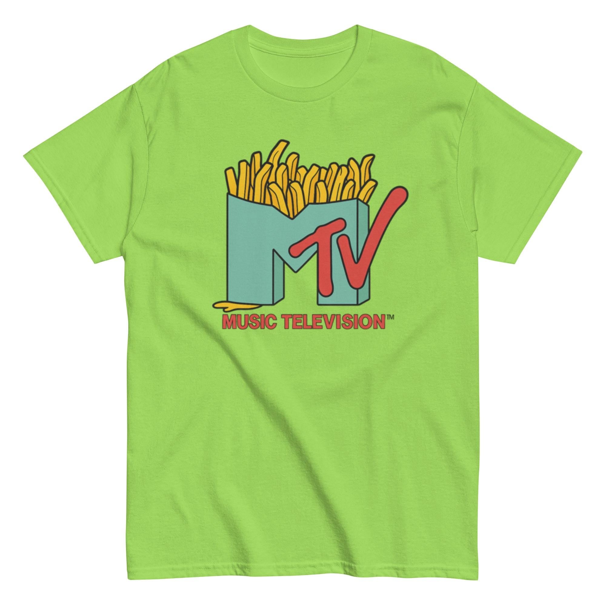 MTV French Fries Edition T-Shirt — Retro 80s Music Television Graphic Tee | Vintage Pop Culture Streetwear