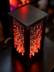 Matrix Red Lamp | 3D Printed Cyberpunk Light | Sci-Fi Decor