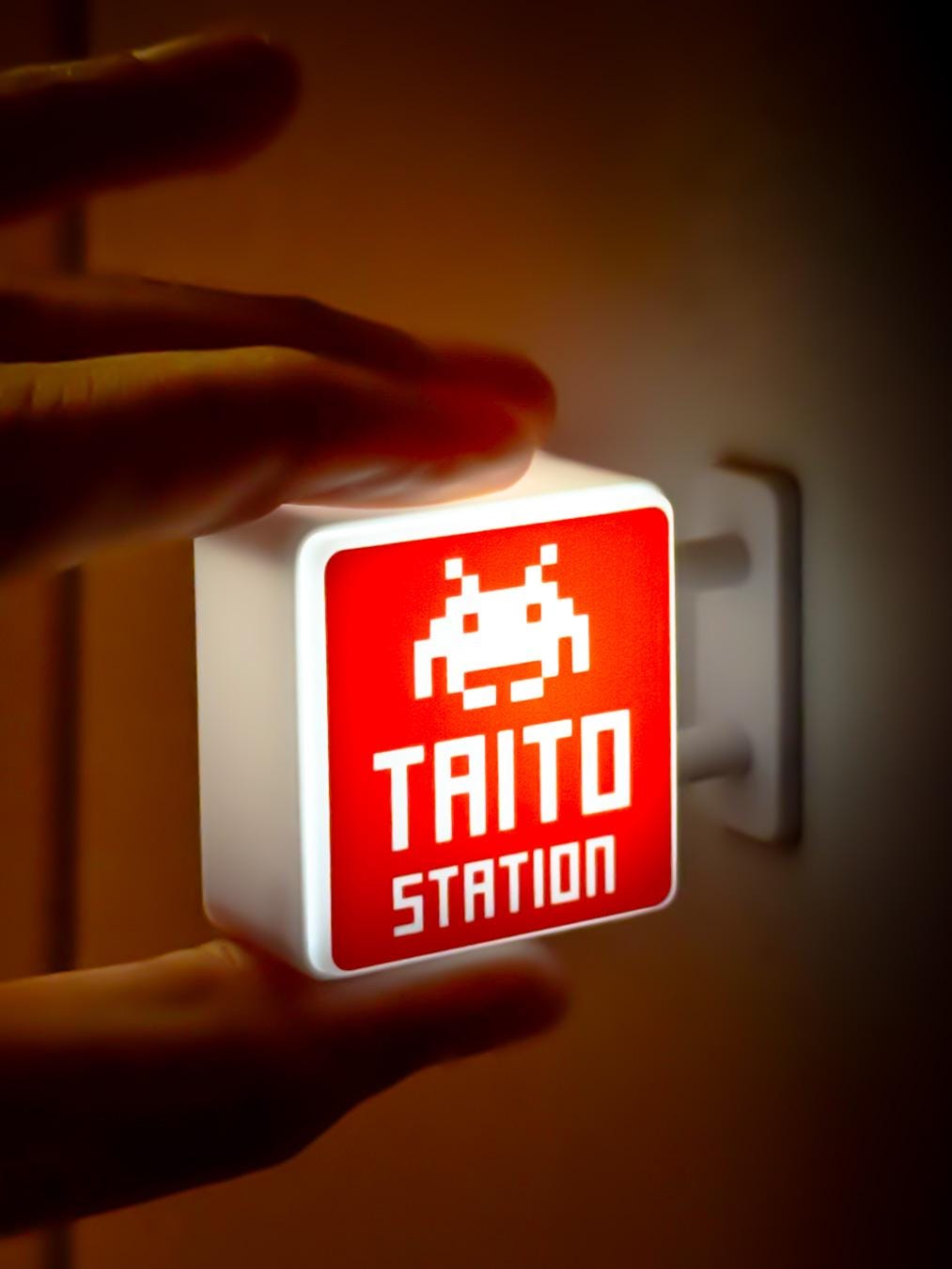 Taito Station Lightbox Magnet | Japanese Arcade Game Center Sign | NEW Release Retro Gamer Collectible