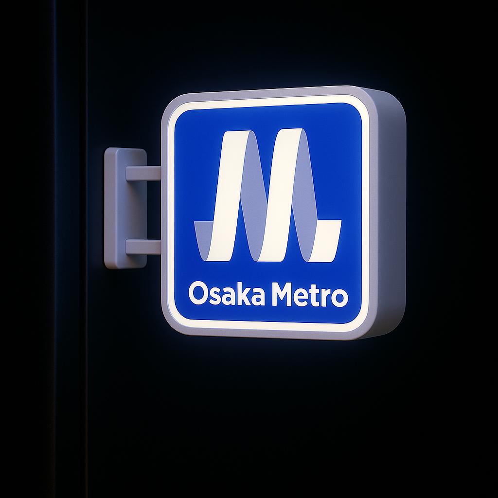 Osaka Metro Lightbox Magnet | Japanese Subway Sign | NEW Release Kansai Travel Souvenir