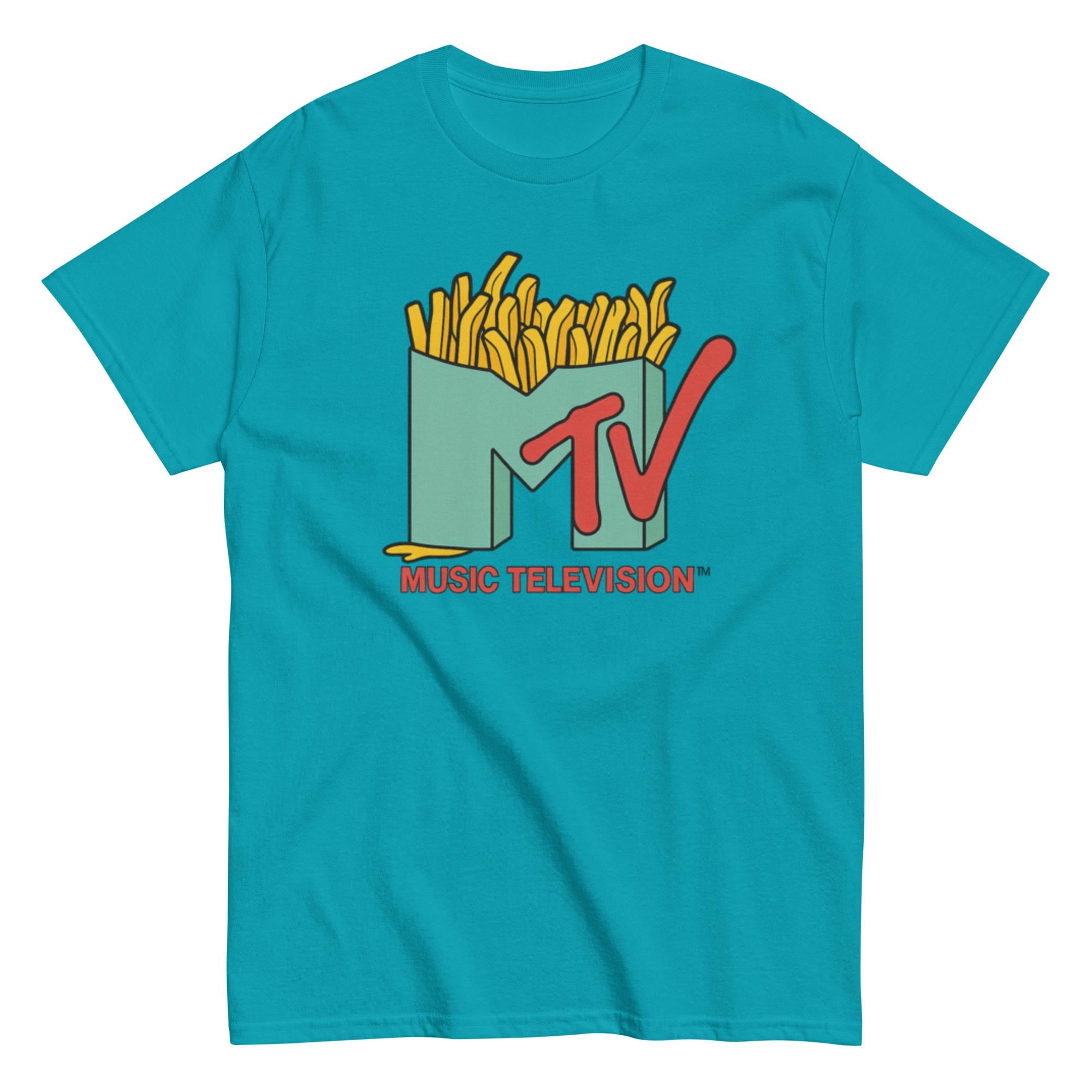 MTV French Fries Edition T-Shirt — Retro 80s Music Television Graphic Tee | Vintage Pop Culture Streetwear