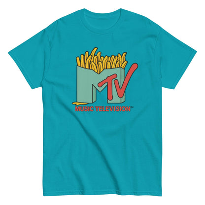 MTV French Fries Edition T-Shirt — Retro 80s Music Television Graphic Tee | Vintage Pop Culture Streetwear