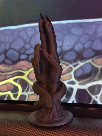 Baphomet Hand Statue with Serpent – Occult Home Decor | 3D Printed in Tokyo