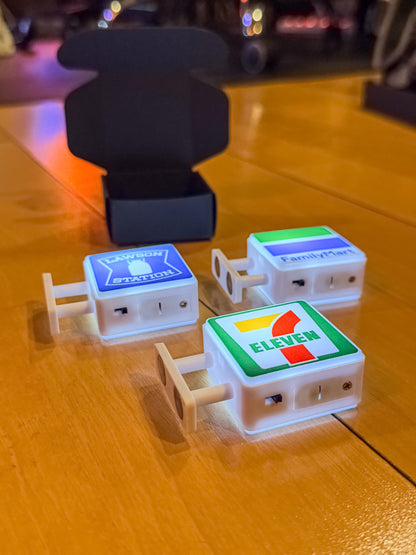 Lawson Station Fridge Magnet – LED Light Up Konbini Sign, Glowing Convenience Store Neon Magnet, Cute Japanese Refrigerator Decor