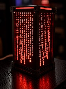 Matrix Red Lamp | 3D Printed Cyberpunk Light | Sci-Fi Decor