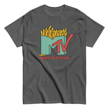MTV French Fries Edition T-Shirt — Retro 80s Music Television Graphic Tee | Vintage Pop Culture Streetwear