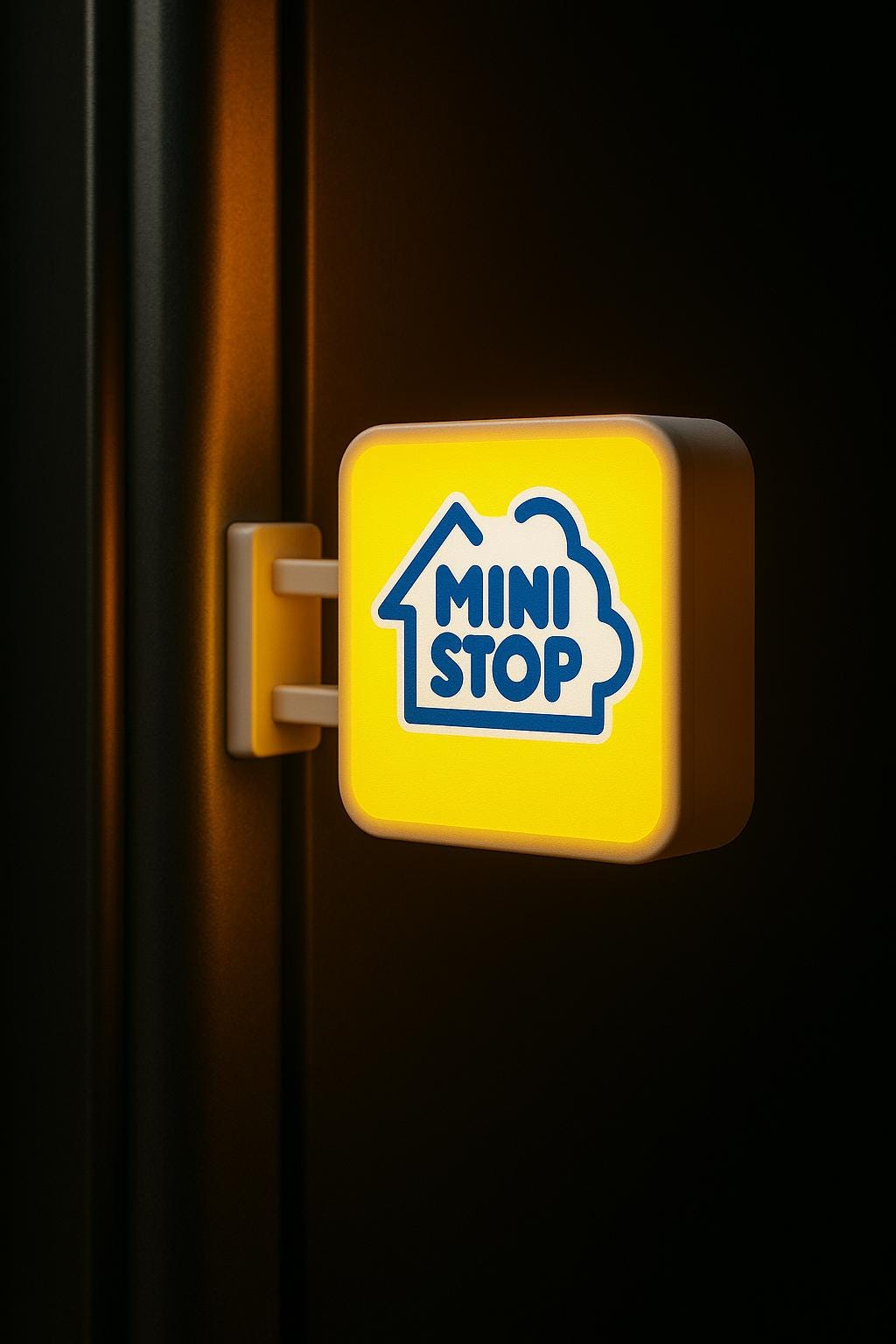 Mini Stop LED Fridge Magnet: Japanese Konbini Sign, Tokyo Made