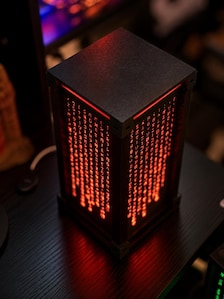Matrix Red Lamp | 3D Printed Cyberpunk Light | Sci-Fi Decor