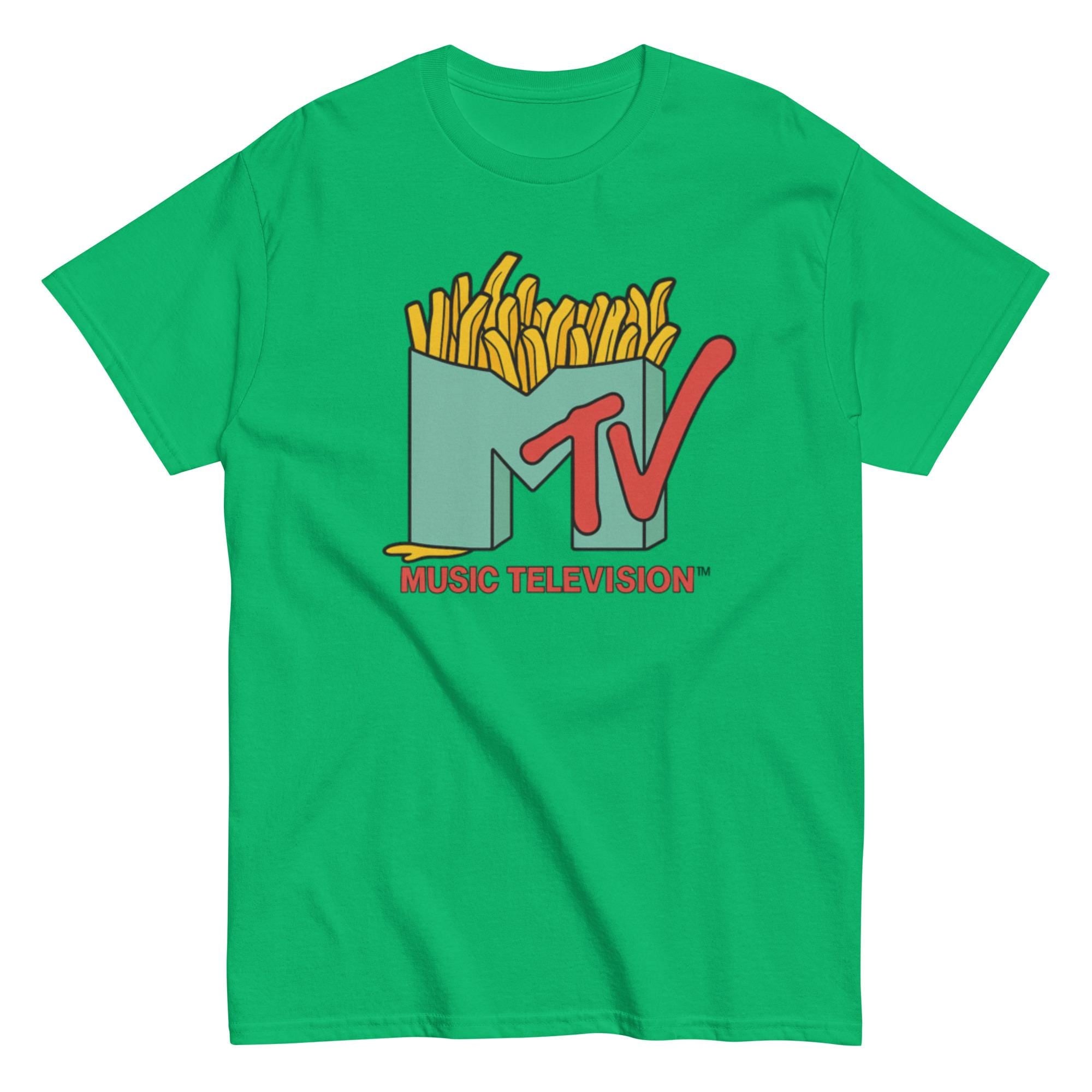 MTV French Fries Edition T-Shirt — Retro 80s Music Television Graphic Tee | Vintage Pop Culture Streetwear