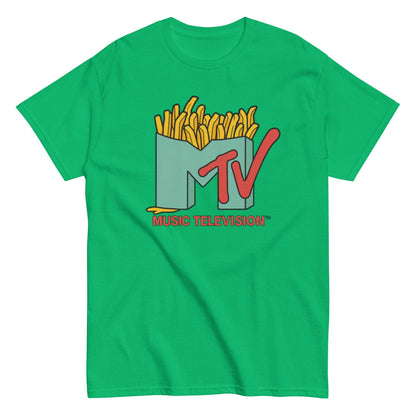 MTV French Fries Edition T-Shirt — Retro 80s Music Television Graphic Tee | Vintage Pop Culture Streetwear