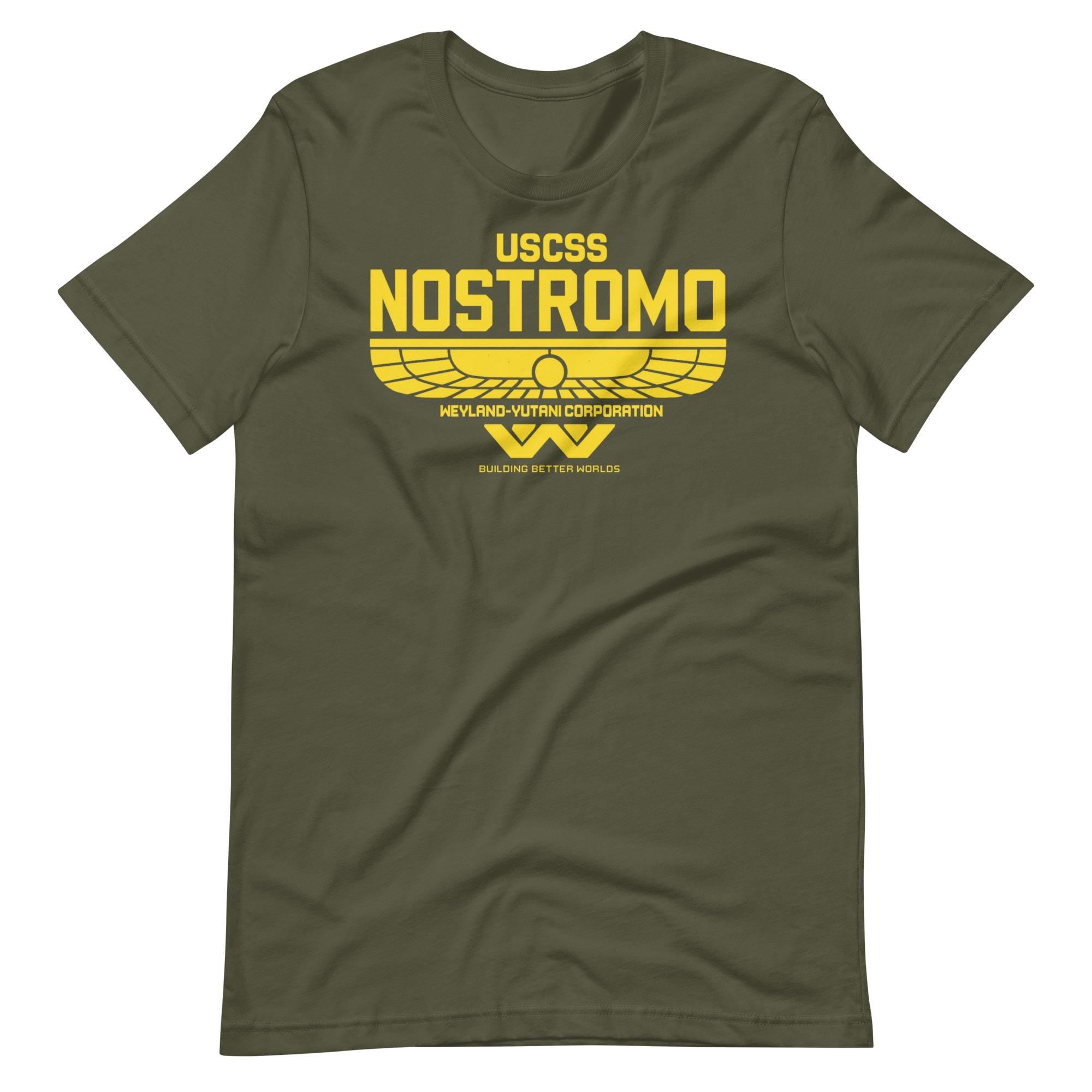 Weyland-Yutani Alien T-Shirt | Nostromo Sci-Fi Corporate Logo Tee | Alien Movie Fan Gift